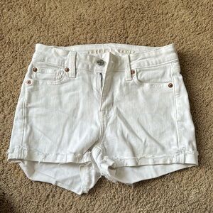 White american eagle jean shorts